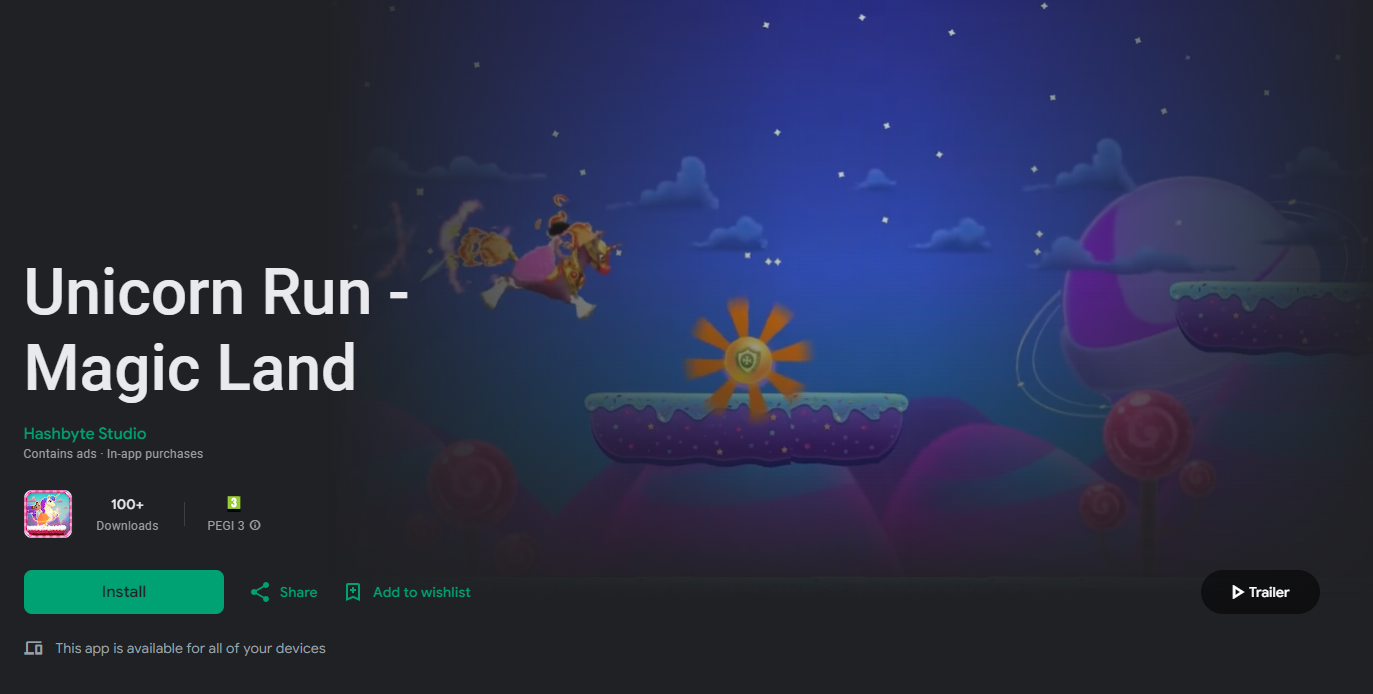 Unicorn Run gameplay